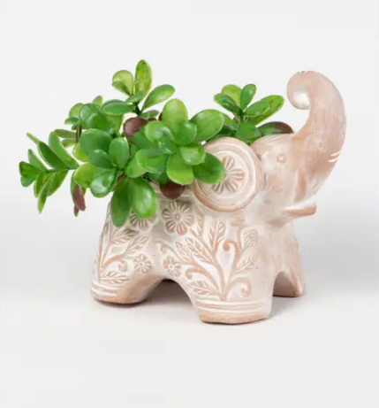 Trumpeting Elephant Planter