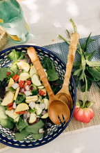Load image into Gallery viewer, Sleek Teak Salad Servers
