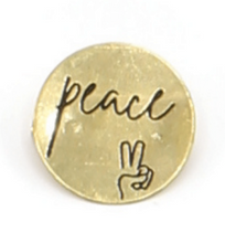 Load image into Gallery viewer, Peace Brass Pin
