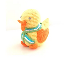 Load image into Gallery viewer, Crocheted Yellow Duck Rattle
