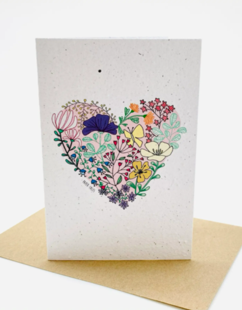 Flower Heart Growing Greeting Card