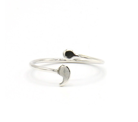 Semi-Colon Sterling Silver Ring (Suicide Awareness)