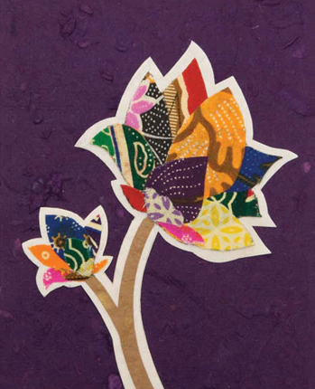 Batik Flower Greeting Card