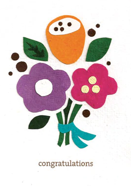 Floral Congrats Card Greeting Card