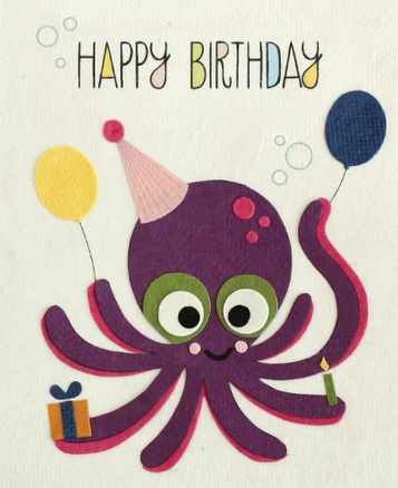 Octo Birthday  Greeting Card