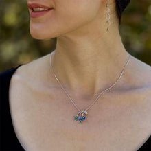 Load image into Gallery viewer, Sterling Silver Abalone Leaf Necklace
