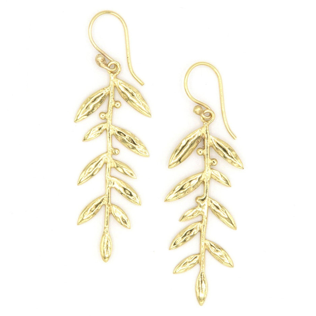 Luxe Leaf Drop Earrings