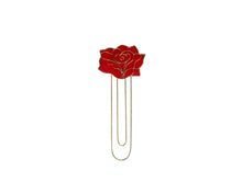 Load image into Gallery viewer, Red Rose Capiz Bookmark
