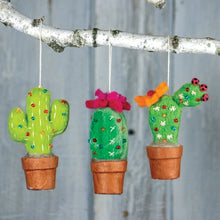 Load image into Gallery viewer, Prickly Pear Cactus Felt Ornament
