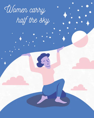 Women Carry Half the Sky Greeting Card