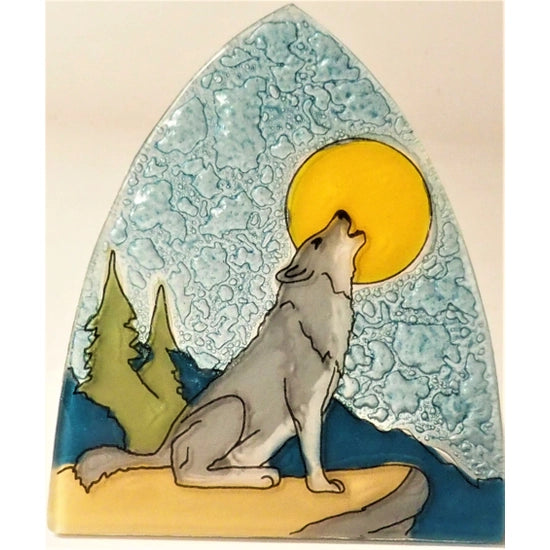 Howling Wolf Recycled Glass Night Light