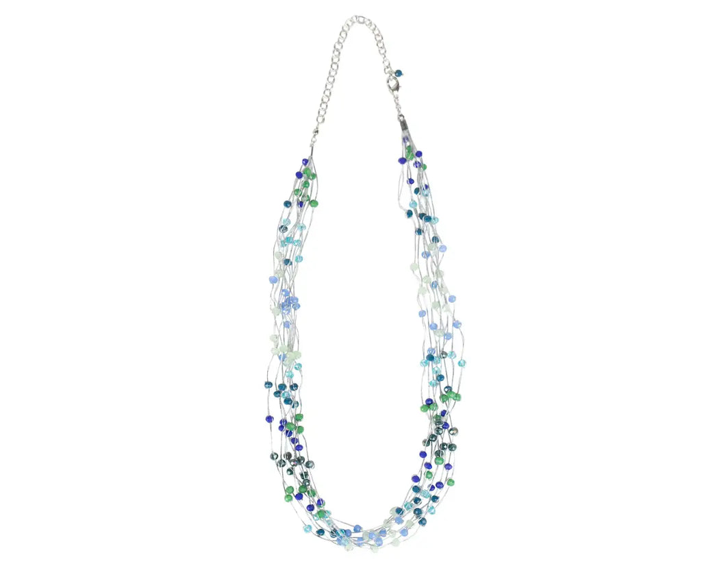 Cool Tones Cluster Necklace