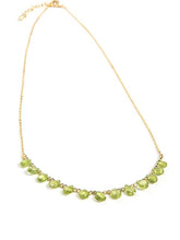 Load image into Gallery viewer, Clover Patch Brass &amp; Peridot Necklace
