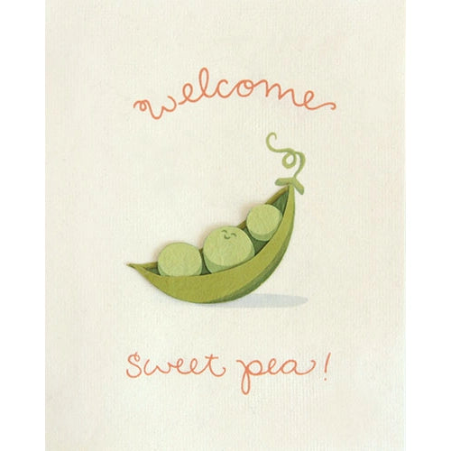 Welcome Sweet Pea Greeting Card