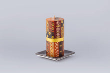Load image into Gallery viewer, Safari Gold Medium Pillar Candles 3” x 6” (75 hour burn time)
