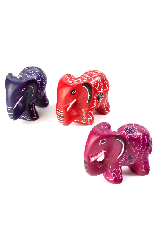 Mini Soapstone Love Elephant