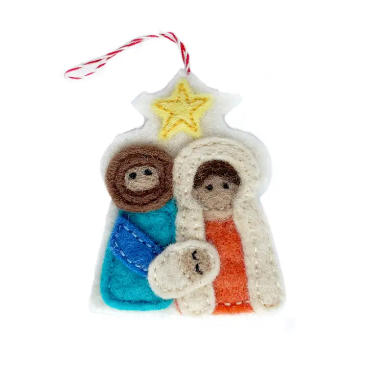 Nativity Felt Wool Christmas Ornament