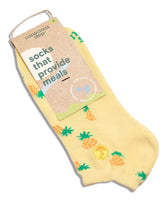 Load image into Gallery viewer, Ankle Socks That Provide Meals - Pineapple Edition
