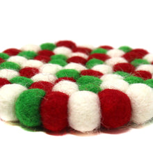 Load image into Gallery viewer, Christmas Felt Ball Trivet
