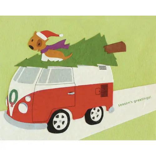 Retro Christmas Greeting Card