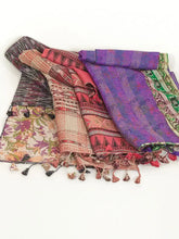 Load image into Gallery viewer, Kantha Silk Sari Scarves
