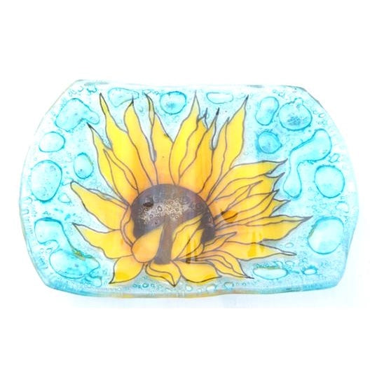 Sunflower Recycled Glass Soap Dish