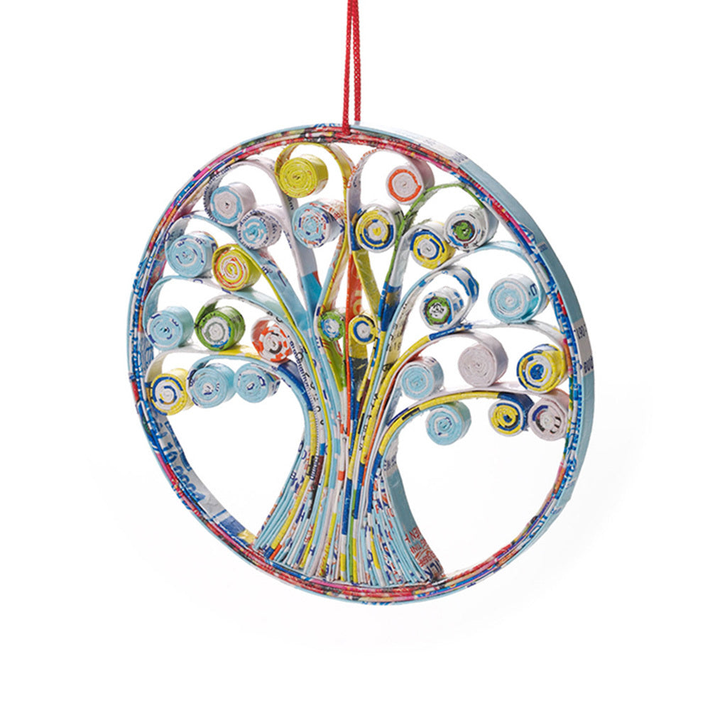 Tree of Life Recycled Quilled Ornament