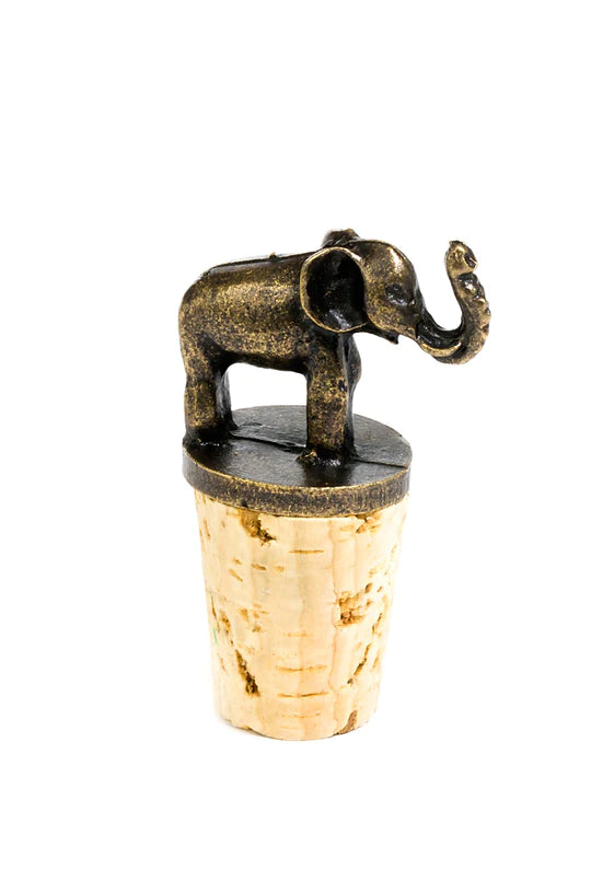 Brass Elephant Wine Bottle Topper